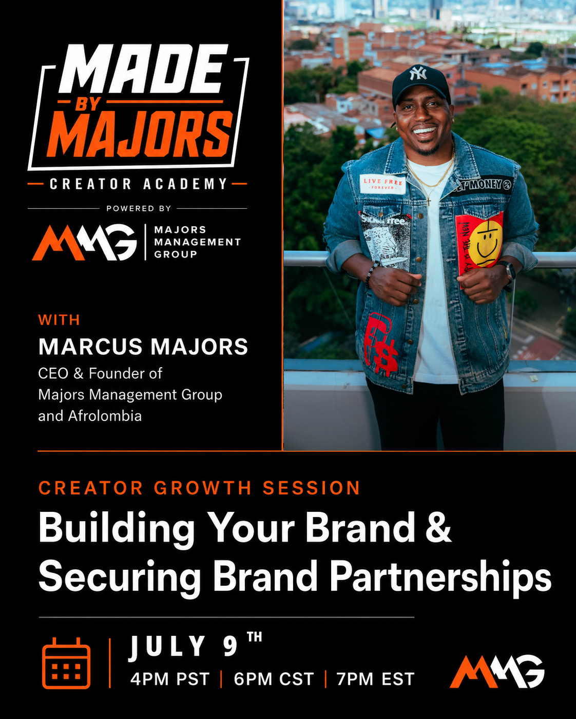 Made By Majors workshop with Marcus Majors — Building Your Brand & Securing Brand Partnerships, July 9th
