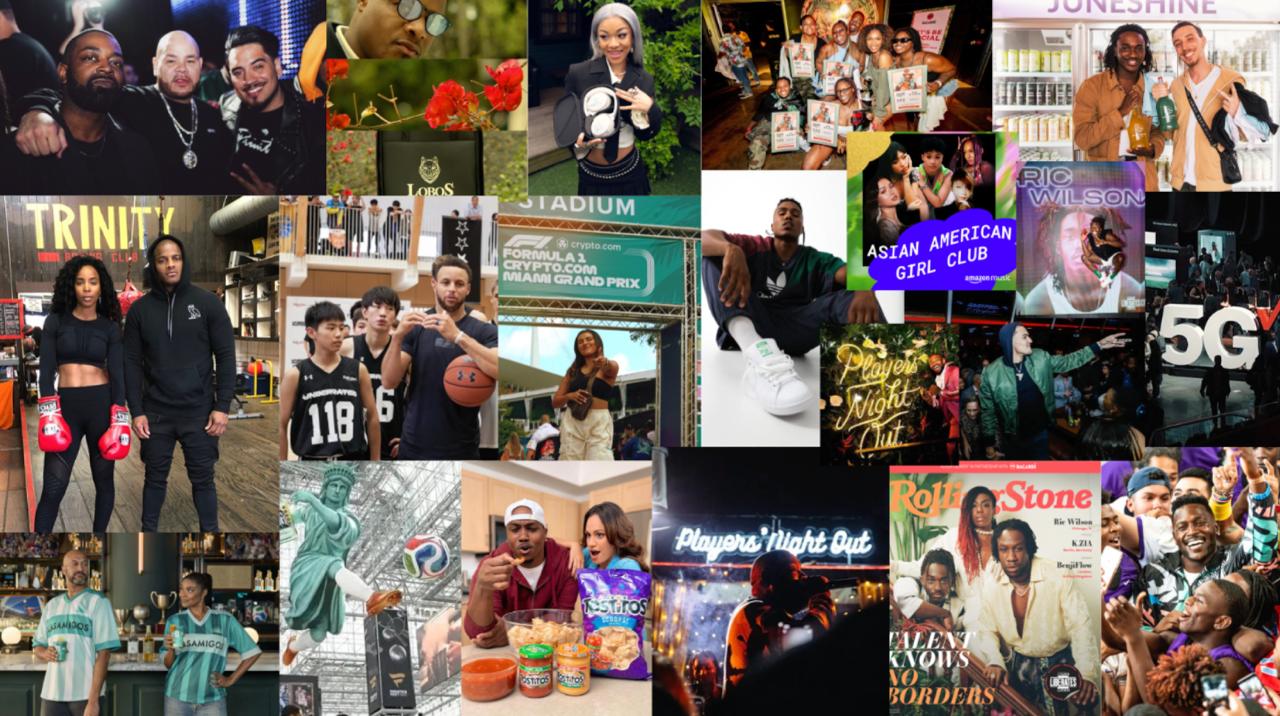 MMG creator, talent, and brand activation collage